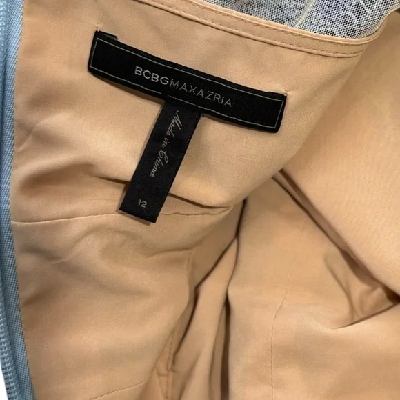 Bcbgmaxazria Women’s Taran Mini Dress Blue Lace Fit And Flare  Size 12 - Picture 6 of 11